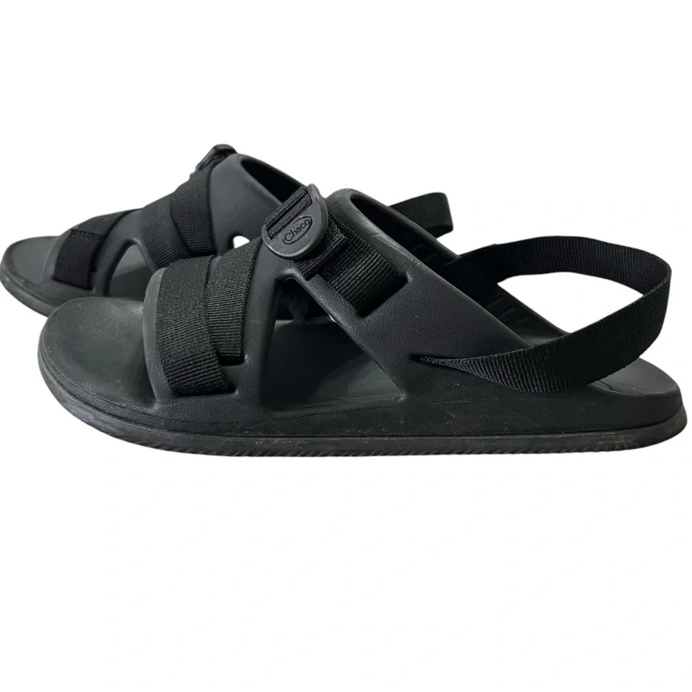 CHACO CHILLOS MENS BLACK SLIDES ADJUSTABLE SPORTS SANDAL WITH HEEL STRAP SIZE 8
